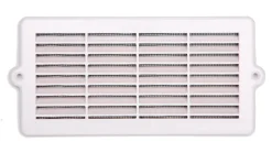 Grille à encastrer ABS + moustiquaire blanc 7.8x17.9 cm