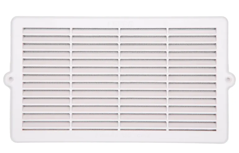 Grille à encastrer ABS + moustiquaire blanc 13x23.6 cm