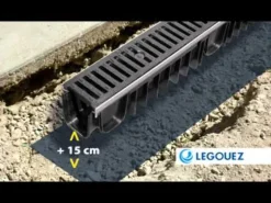Grille passerelle fonte drainyl pro 150 classe c250 0,50 m