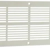 Grille à visser en ABS blanc 11x25.5 cm