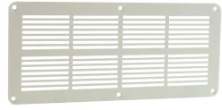 Grille à visser en ABS blanc 11x25.5 cm