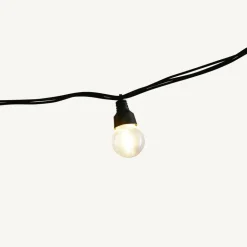 Guirlande guinguette Tradition LED à filament blanc chaud 5m