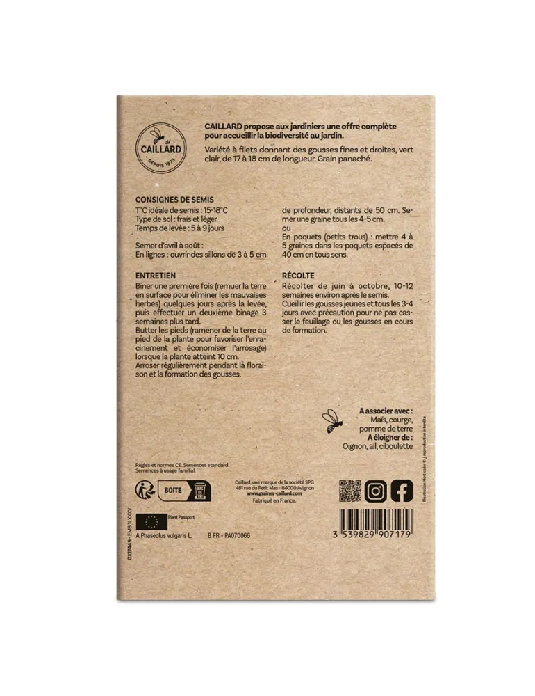 Haricot Nain Fin de Bagnols 200g CAILLARD