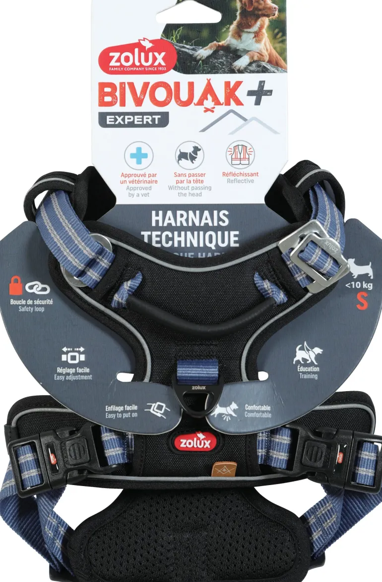 Harnais pour chien bivouak s bleu ZOLUX