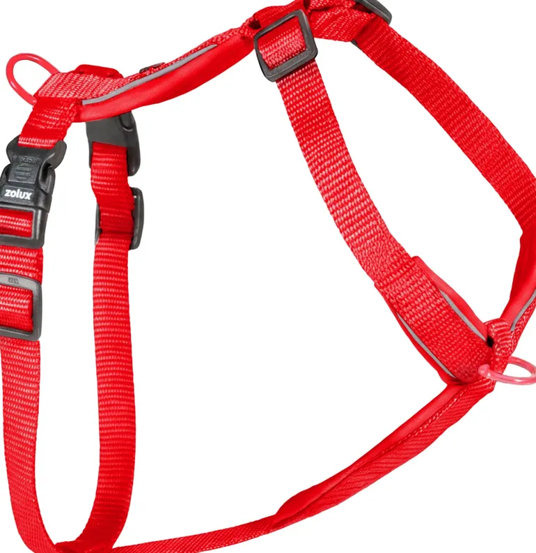 Harnais pour chien nylon premium 15mm 30/40 cm rouge ZOLUX