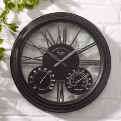 Horloge Exeter ronde Ø38cm noir