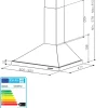 Hotte pyramide inox 60cm + filtres