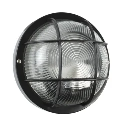 Hublot RANA rond noir sans lampe 60W max E27 IP44