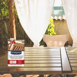 Huile ultra protectrice mobilier de jardin incolore 750ml