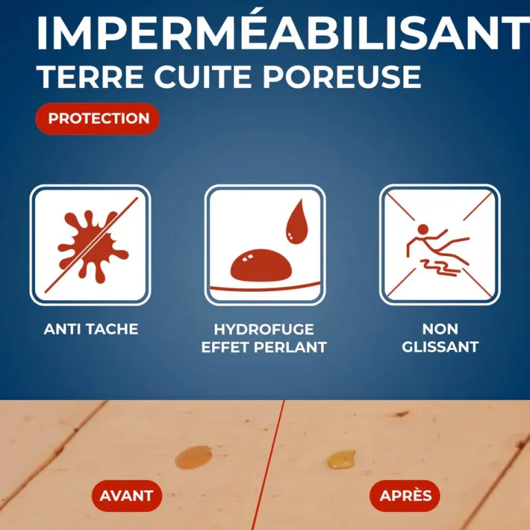 Imperméabilisant pour terre cuite poreuse 1L