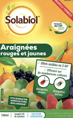 Insecticide araignées rouges et jaunes 100ml SOLABIOL
