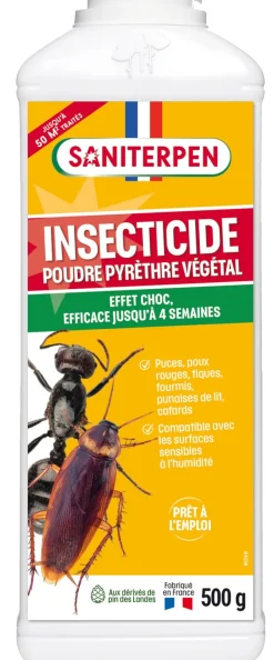 Insecticide Poudre au Pyrèthre Végétal 500 g SANITERPEN