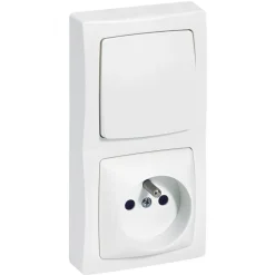 Interrupteur ASL 2 postes + terre complet vertical LEGRAND