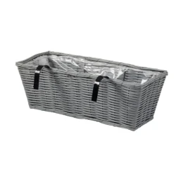 Jardinière Bari en faux rotin gris 48 cm 15L