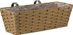 Jardinière Bari en faux rotin sable 48 cm 15L