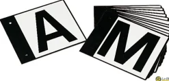 Jeu de 12 lettres de dressage sur plaque