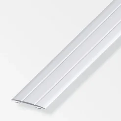 Jonction 37x2,5 mm aluminium argent adhésif 1m