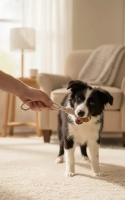 Jouet corde pour chien avec balle de tennis