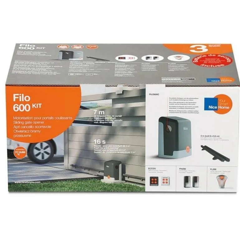 Kit motorisation de portail coulissant 600 kg