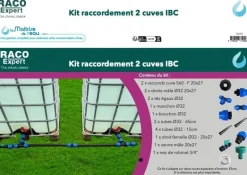Kit raccordement S60 pour 2 cuves IBC