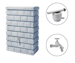 Kit récupérateur d'eau mural Rocky JR 300L gris clair