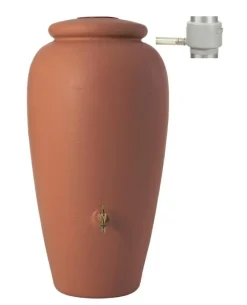 Kit Amphore 300 L Terracotta avec avec Collecteur Eco gris
