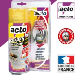 Kit aérosol toitures et combles nids de guêpes/frelons 300ml