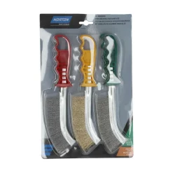 Kit 3 brosses main, manche plastique, 260x40mm NORTON