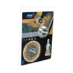 Kit 3 brosses pour perceuse, coupe circulaire, embout NORTON