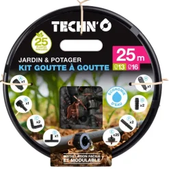 Kit complet de goutte à goutte pour système d'arrosage 25m