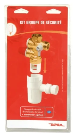 Kit groupe de sécurité droit STD et entonnoir siphon