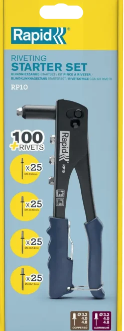 Kit Pince à riveter RP10 avec 100 rivets RAPID