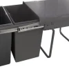 Kit poubelles 2 bacs 20 litres gris pour meuble de 400