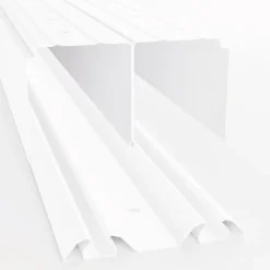 Kit rail haut et bas blanc 180cm pour porte de placard