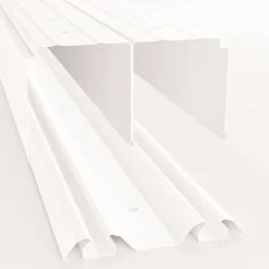 Kit rail haut et bas blanc 120cm pour porte de placard