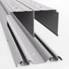 Kit rail haut et bas gris mat 270cm pour porte de placard