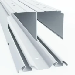 Kit rail haut et bas Gris mat 360cm pour porte de placard