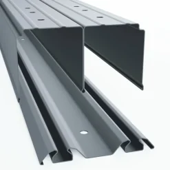 Kit rail haut et bas Noir 270cm pour porte de placard
