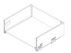 Kit tiroir gris casserolier AX 167 x 600 mm