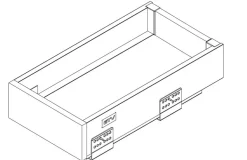 Kit tiroir gris intérieur AX 84 x 300 mm