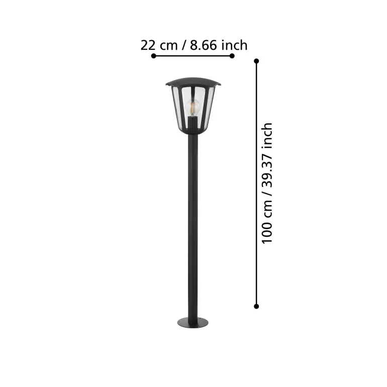 Lampadaire Monreale alu noir EGLO