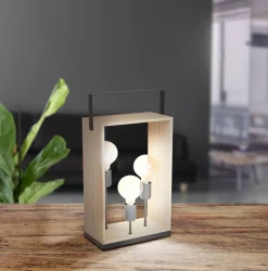 Lampe Famborough E27 3x40W noir L30,5xL16xH56,5cm EGLO