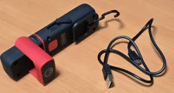 Lampe torche portative 15,5x3x4 cm à LED 350 lm + batterie