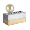 Lampe dayton zinc/naturel L20,5cm H8,5cm MATHIAS
