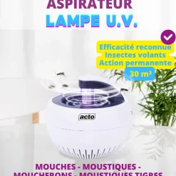 Lampe LED piège à moustiques/insectes volants ACTO