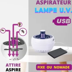 Lampe LED piège à moustiques/insectes volants ACTO