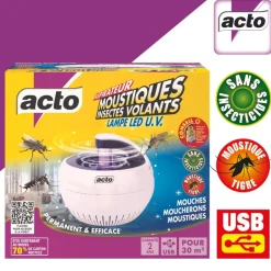 Lampe LED piège à moustiques/insectes volants ACTO