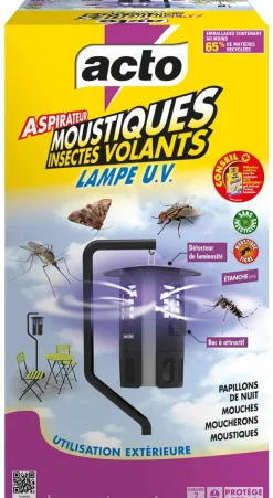 Lampe LED piège à moustiques/insectes volants-extérieur ACTO