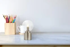 Lampe à poser chrome 25W E14 marka nickel mat