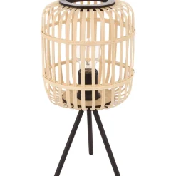 Lampe à poser E27 28W Ø21cm Noir/Bambou Hanoï EGLO